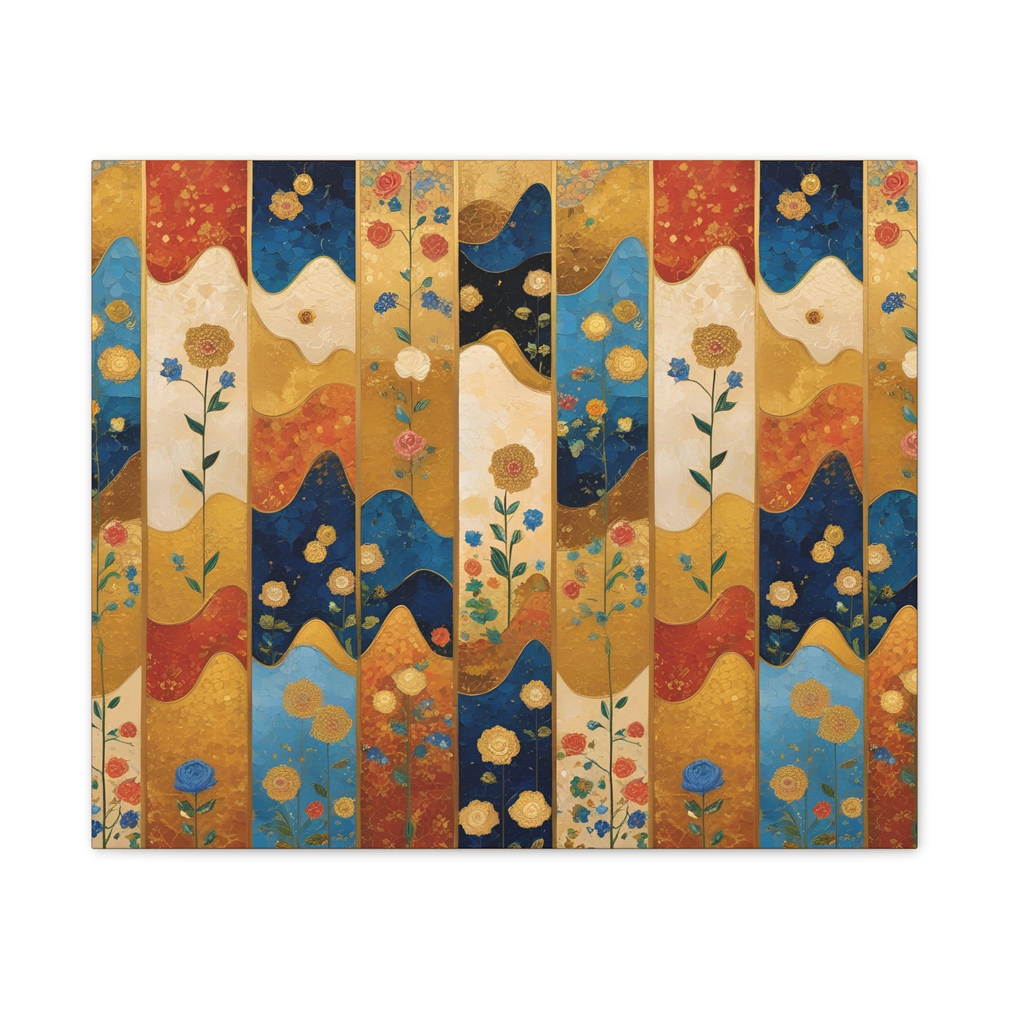 Vibrant Floral Boho Wall Art Stretched Canvas Art Print - Rosetta Creative Boutique